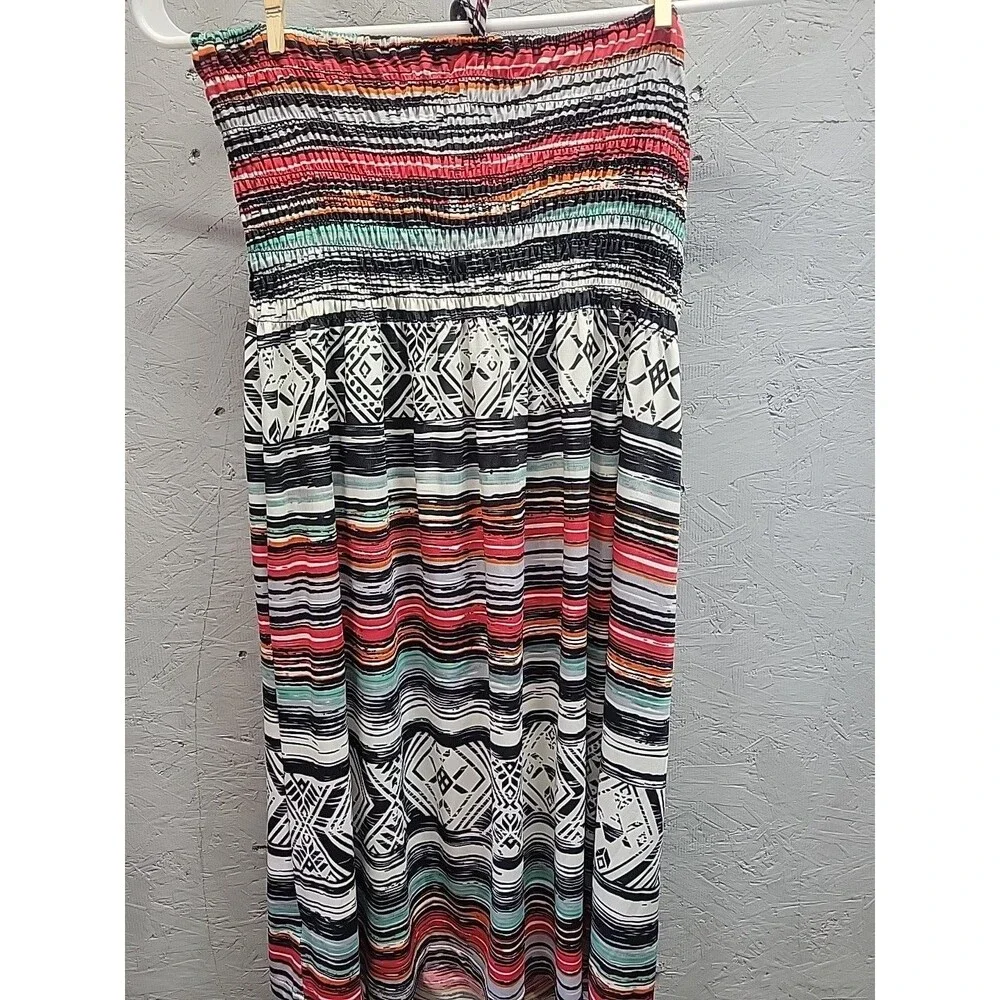 Lagaci‎ Womens Sundress Size M Abstract Strapless Summer Dress